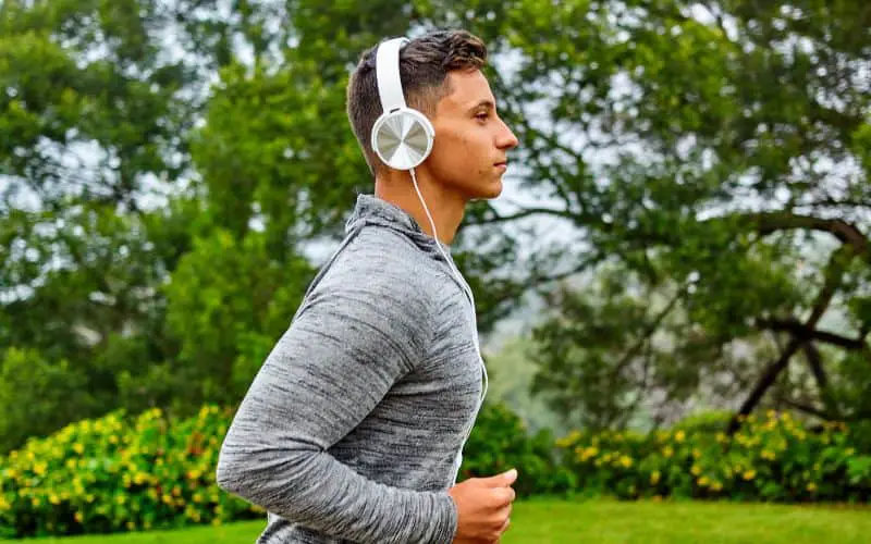 Man running with headphones
